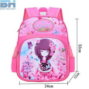 Tặng kèm hộp bút - Balo mẫu giáo học sinh tiểu học hoạt hình 3D - Chất liệu chống thấm nước