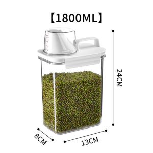 SG New Airtight Food Grains Cereal Dispenser Beans Container with Measuring Cup Air Tight Non leak Food Storage Containers By Thehomeshoppe