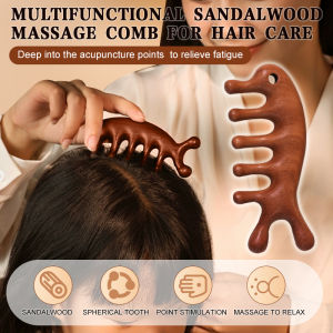 Dolphin Massage Comb Head Hair Care Sandalwood Meridian Scalp Massage Scraping Wide Teeth