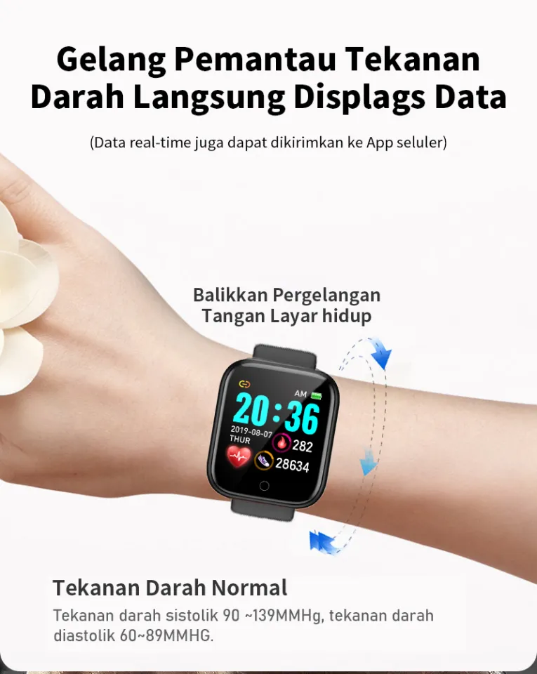 SmartWatch Y68 Sport Waterproof Bluetooth Smart Watch Fitness