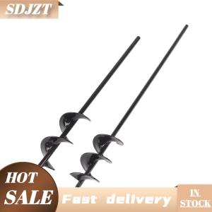 SDJZT Garden Planting Flowers And Plants Digging Hole Drill Bit Spiral Rod Loose Soil Alloy Ground Ddrill Bit Short Rod