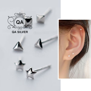 Bông tai bạc 925 nụ nhí mini khuyên tam giác ngôi sao vuông S925 PETITE QA Silver Earrings EA200606