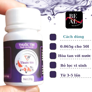 Combo Tím 20g Dạng Bột Dành Cho Cá Cảnh Khử Khuẩn Xử Lí Nước Tăng Đề Kháng