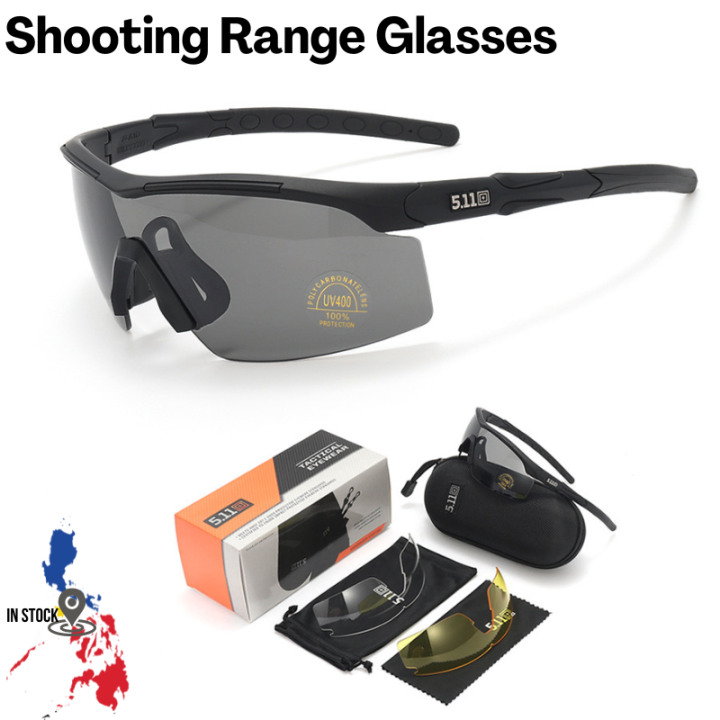 Tactical Shades for Men with 3 Lens Impact Resistan Shooting Range