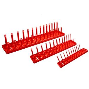 3Pcs Multifunctional Tool Storage Base Metric/Imperials Plastic Socket Holder Organizers Tray For Industrial Application