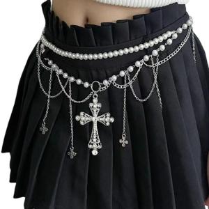 Fashionable Pearls Waist Belt with Tassels for Women Ideal for Enhancing Outfits at Music Festivals and Gatherings