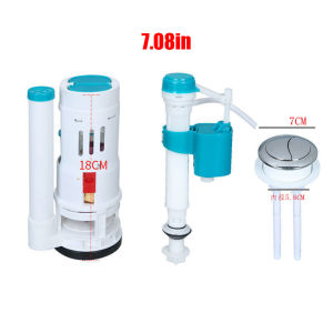 3Pcs Flush Valve For Toilet Set Universal Connected Toilet Tank Replacement Components Repair Kits