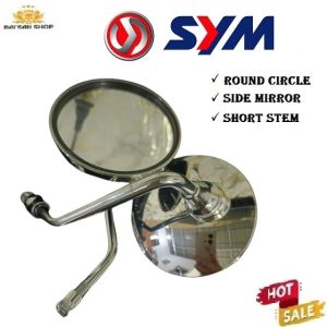 SYM Mio 100 CIRCLE SIDE MIRROR MOTORCYCLE ROUND TYPE SHORT STEM HIGH QUALITY ACESSORIES