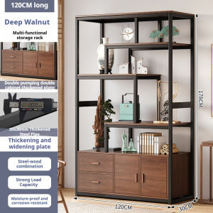 LULU New Chinese Style Antique Shelf Tea Room Storage Rack Tea Display Cabinet Not Solid Wood Full Wall Living Room Modern Minimalist Display Stand Large Capacity Display Rack For Home Tea Room Living Room Decoration And Storage