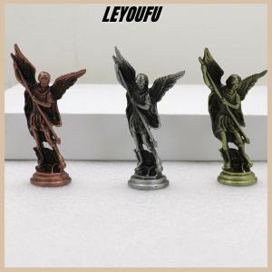 LEYOUFU 1ชิ้นงานฝีมือสำหรับบ้านโต๊ะตั้งโต๊ะรูปปั้นคริสเตียนรูปนักบุญไมเคิลเทวทูตพิชิตรูปปั้นผู้พิทักษ์ซาตาน