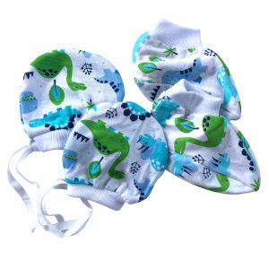 2in1 mittens and booties set for newborn baby
