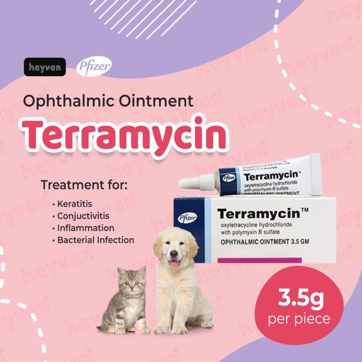 Terramycin 35g Ophthalmic Ointment For Dog Cat Conjunctiva For Pets