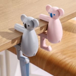 SWEET TIM Punch Free Koala Desk Hook Cartoon Animal Adjustable Desk Edge Hook Multi-functional Space Saving Handbag Holder for School