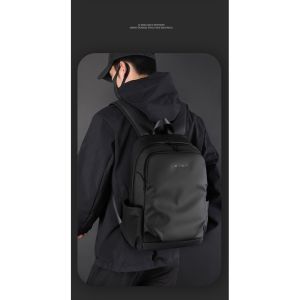 Comelnya PU Leather Backpack Multi-Compartment with Cable Hole Beg Galas Pelbagai Ruang dengan Lubang Wayar