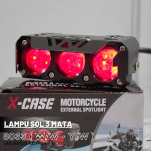 Lampu Tembak SQL 3 Mata XCASE Plus devil dan senja full alumunium Waterproof premium