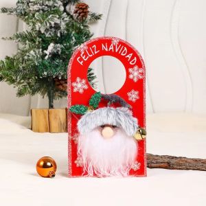 Christmas Festivals Party Cartoon Door Handle Pendant Christmas Decoration Home Santa Claus