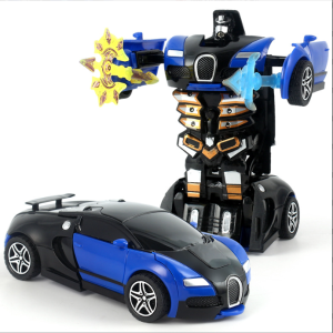 Transformers toys with armed for Kids boy car robot toy anime figure Toy Interactive transform modelInertial car collision deformation robotFall-resistant and crash-resistantToy gift for children