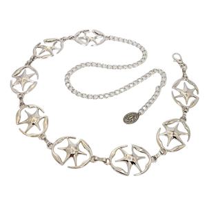Blingbling Waist Belt Stylish Carved Star Waist Chain Belt Elaborate Chain Belly Chain for Belly Dance Waist Chain