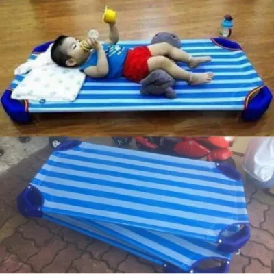 Giường lưới cho bé sơ sinh mầm non - không có cây cong - đóng thùng - KHÁCH TỰ RÁP