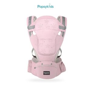Popsykids Hipseat Baby Carrier Premium – Gendongan Bayi Depan Multifunction 12 in 1 – Bahan Tebal 100% Cotton Perlengkapan Bayi