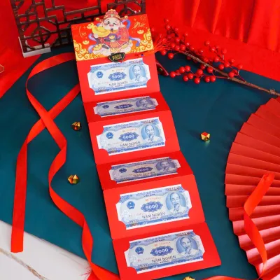 [ hàng sẵn sll ] Sỉ 10 bao lì xì xếp ngăn cao cấp 2 ngăn - 6 ngăn hàng thiết kế