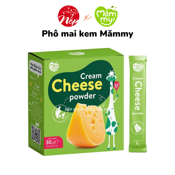 Phô mai tách muối Mămmy 1 gói 3g, dạng bột rắc cơm, cháo cho bé ăn dặm ...