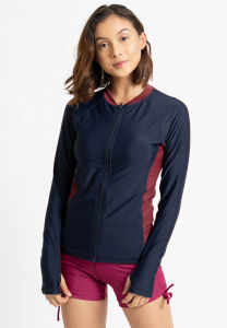 FUNFIT UPF50+ Zip Front Rashguard (Variety Print) (Surfing Swimming Jacket)