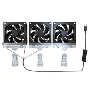 Quiet Plastic Mesh USB Fan With Sturdy 2cm Clip For Freshwater Saltwater Aquariums And Electronic Device Cooling