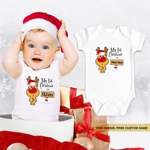 Baby Onesies PH My First Christmas Baby Clothes Santa Hat 0-12 months Newborn Baby Boy Girl Onesie