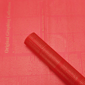 Kertas Cellophane Buket Bunga Motif Koran Flower Wrapping Newspaper Pattern Paper Kraft KB6208