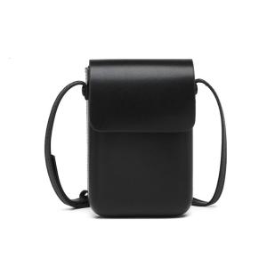 PU Leather Shoulder Bag for Women Men Vertical Crossbody Bag Phone Pouch Stylish Commuting Bag Cellphone Messenger Bag