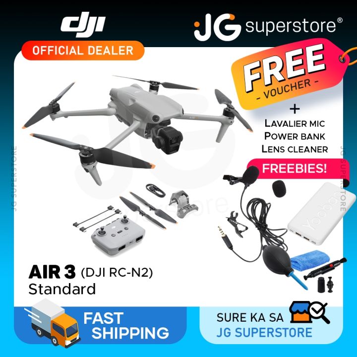 DJI Air 3 Fly More Combo + DJI RC 2 / RCN2 4K UHD HDR 48MP Dual Primary Camera Professional