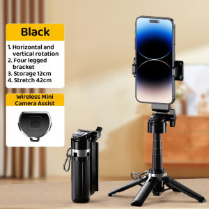 Mini selfie stick Stick 3in1 Mobile Portable Phone Tripod Telescopic multifunctional selfie stick with Vlog remote contr