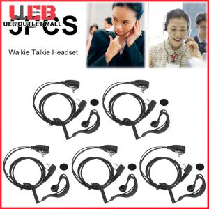 5Pcs Walkie Talkie Earpiece Set with 2 Pin Connector Comfortable Two Way Radio Accessories for Clear Communication
