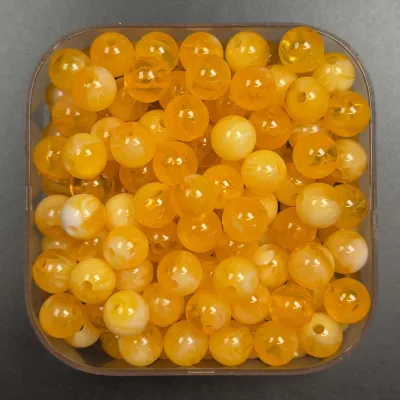 Veeds 50 Pcs Round Bead 8mm Marble DIY Beads Arts and Crafts