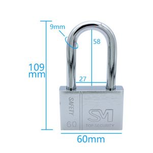 Gembok Putih Per Anti Rust Anti Maling Anti Cut / Gembok Pagar / Gembok Lemari Prospero 405060mm