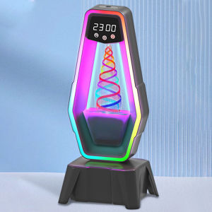 Brifit Humidifier Anti-Gravity Cold Mist Humidifier Suspended Spiral Water Droplet Essential Oil Diffuser 300 mAh Large Capacity LED Time Display Air Aromatherapy Night Light Bedroom Office Living Room New Year Gift