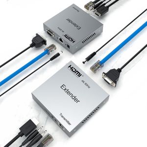 4K 60Hz HDBaset Network Extender HDMI Extender Over Cat6a Cable 100m Video Transmitter and Receiver