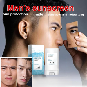 SPF50+ Matte Finish Sunscreen Stick For Men Waterproof Sweat Proof UVA Oil Control Face Sunscreen Stick Facial Treatment