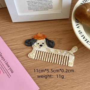 NBANLIKE Tulip Acetate Comb Cartoon Animal Hairdressing Combs Pointed Tail Comb Flower Makeup Comb Women
