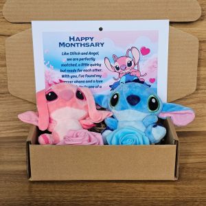 ✨ Cute Gift  Angel and Stitch Bag Pendant Anniversary Monthsary Valentines Holidays free Message