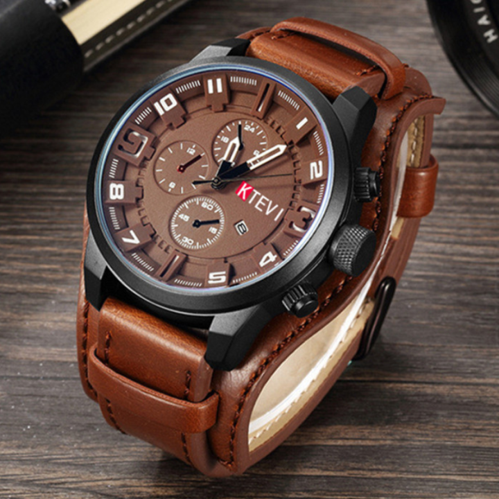 Curren watch leather online