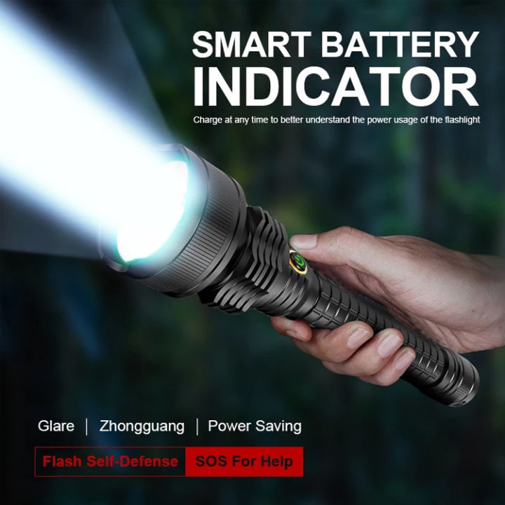 Flashlight Rechargeable High Power LED Flashlight Powerful Camping and ...