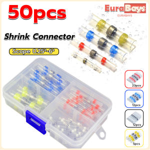 E.B. 50PCS Solder Seal Wire Connector Waterproof Heat Shrink Middle Connection Terminal Combination Box
