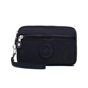 WLVYH Waterproof Women Handbag Zipper Large Capacity Storage Bag Fashion Double Layers Coin Purse
