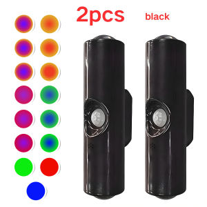 2pc 360° Rotatable RGB Magnetic Wall Sconce Motion Sensor Up‑Down Spotlight Drill‑Free Rechargeable Bedroom Hallway Decor Gift