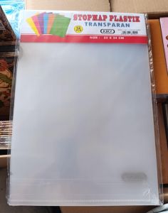 Stopmap Plastik Kiky Map L 1 Pack Isi 12 pcs Map Transparan Arsip Dokumen Sekolah & Kantor
