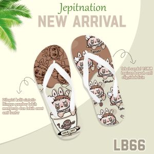 [SANDAL JEPIT v2] Labubu (LB66) JEPITNATION Sendal Jepit Cowo Pria Wanita Perempuan Dewasa Anak Balita Sandal Santai Sendal Spons Bukan Karet flip flop Antislip v2