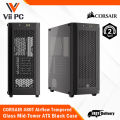 CORSAIR 480T Airflow Tempered Glass Mid-Tower ATX Black Case - 360mm radiator, 2.5" Drive Bays x2, 3.5" Drive Bays x2, 2yrs Wty. 