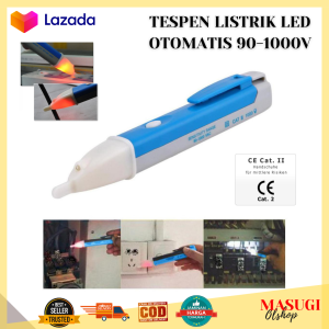 Tespen Listrik Detector Pen Non Contact Kabel Putus Bunyi Otomatis LED AC Voltage